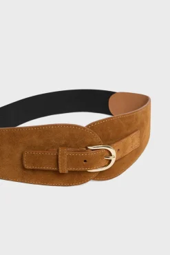 Suede leather corset belt - OLYMPE