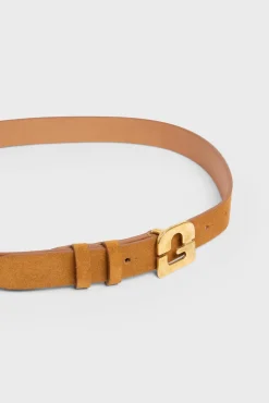 Suede leather signature belt - LE LAUREN