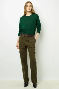 Sweater in fine wool with round neck - JADE