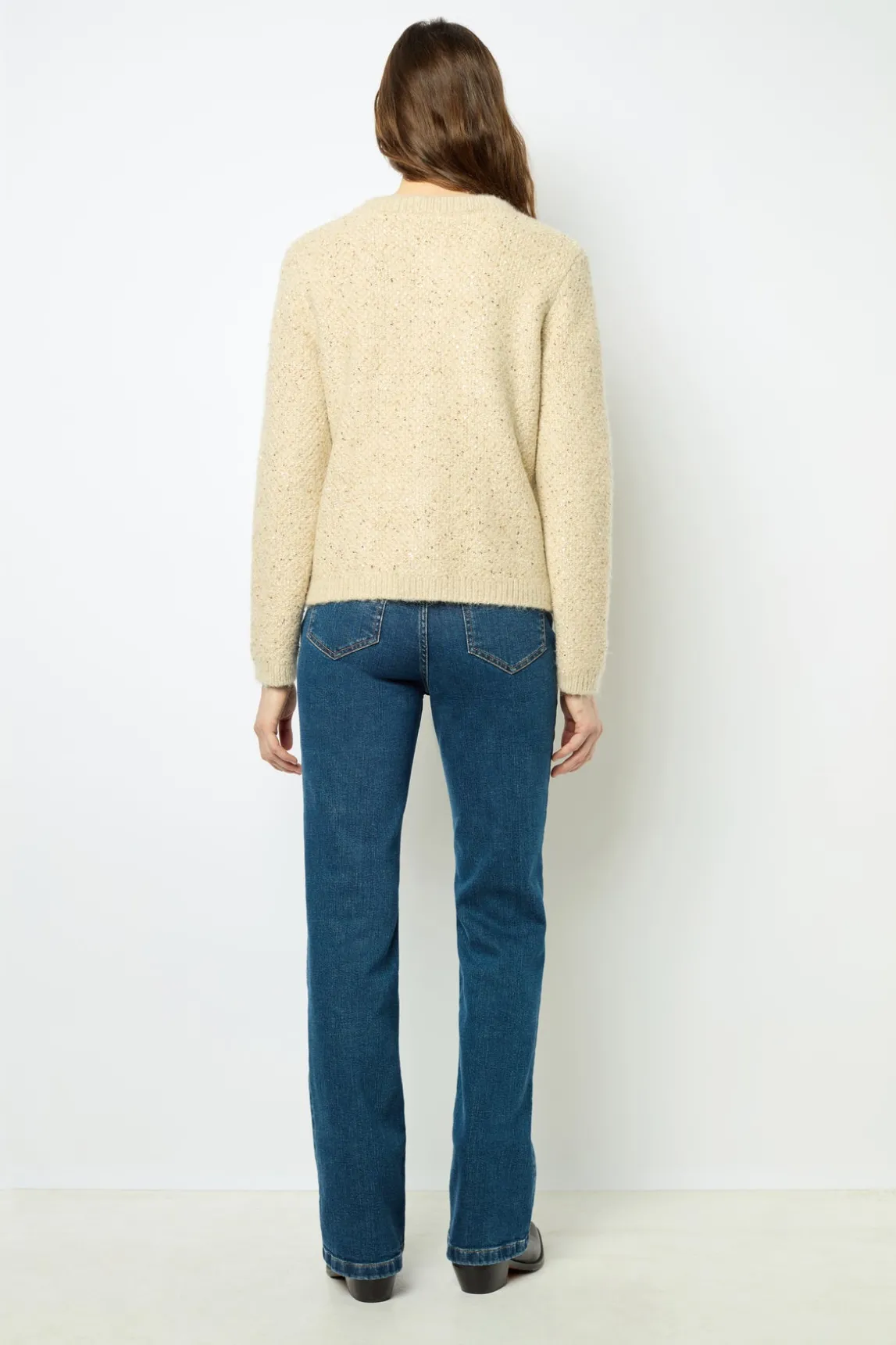 Thick cardigan with sequins - JANELLY