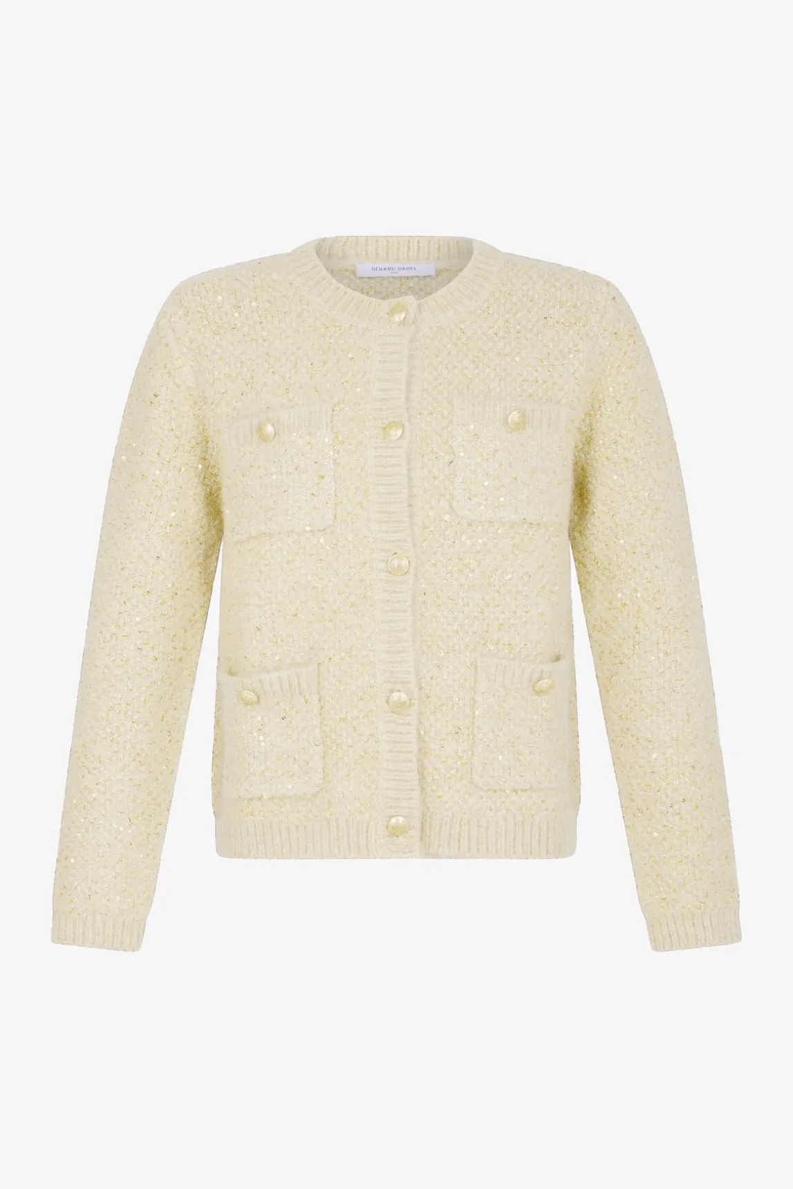 Thick cardigan with sequins - JANELLY