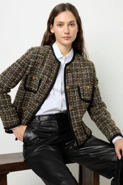 Tweed jacket with braid - MARGAUX
