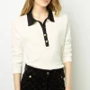 Two-tone cotton polo shirt - ALFREDINE