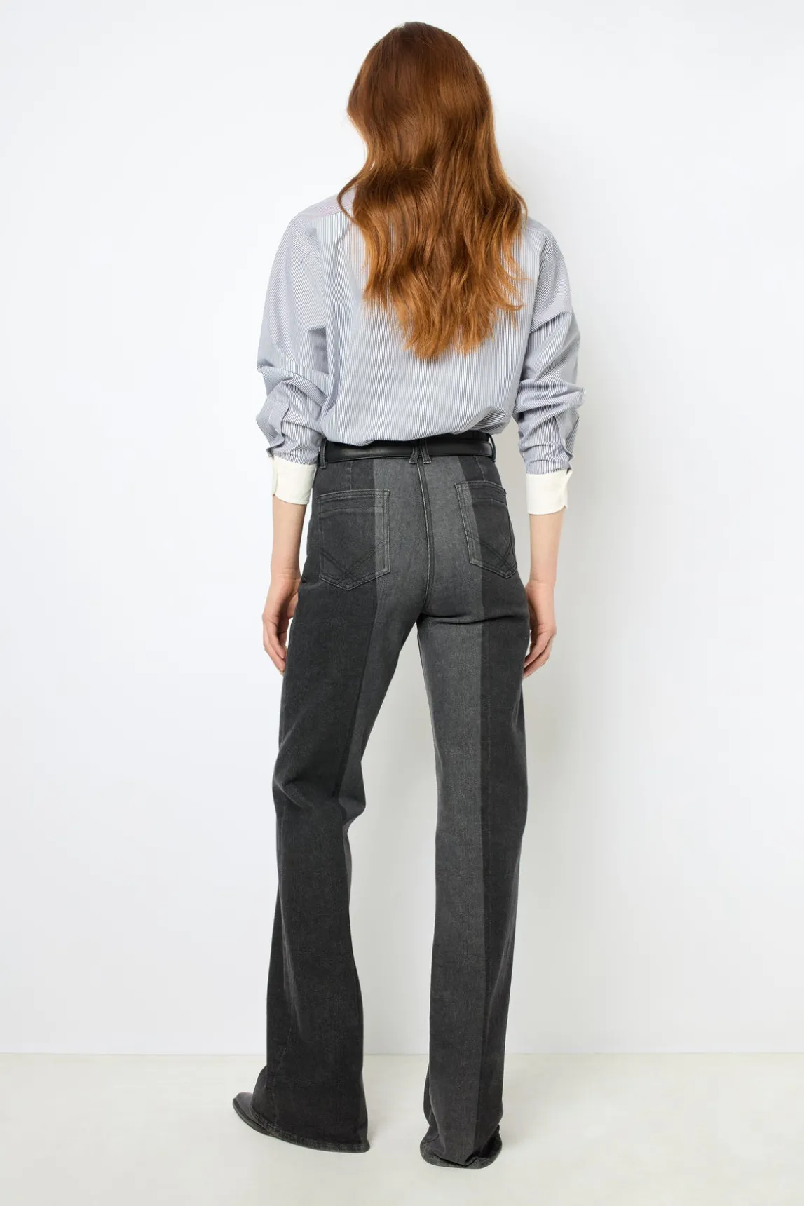 Two-tone flared jeans - ANNA