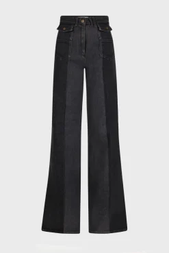 Two-tone flared jeans - ANNA