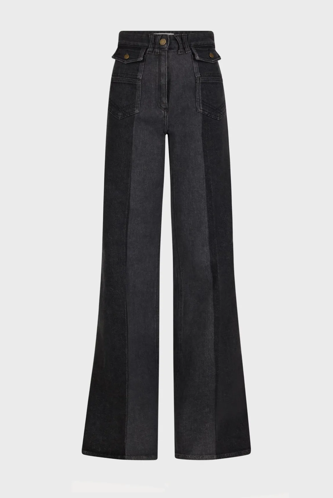 Two-tone flared jeans - ANNA