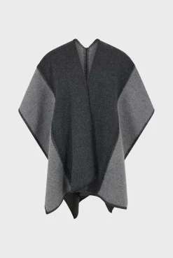 Two-tone poncho - DAMIANE