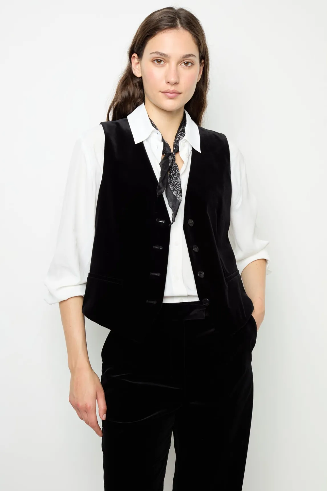 Velvet sleeveless jacket - MAIA