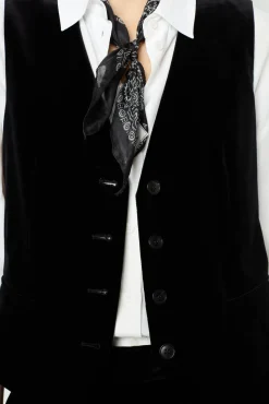 Velvet sleeveless jacket - MAIA