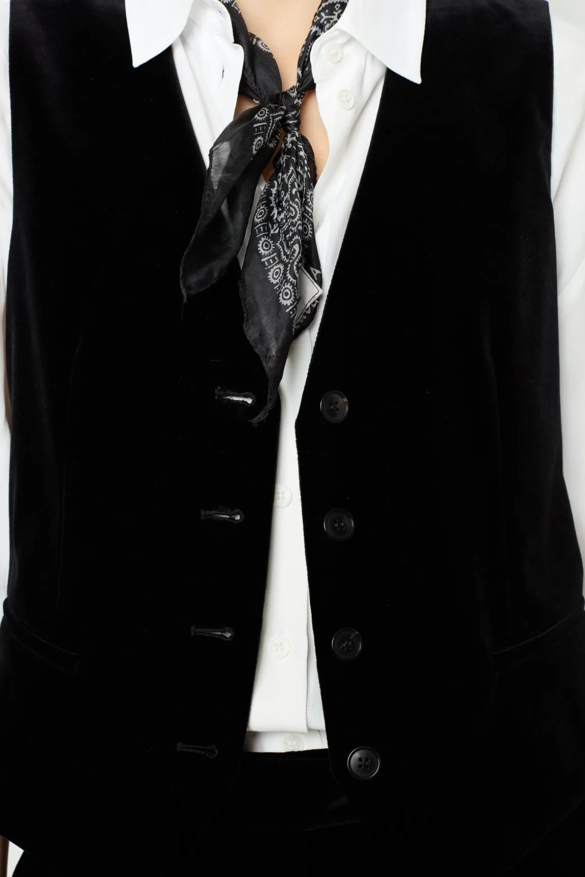 Velvet sleeveless jacket - MAIA