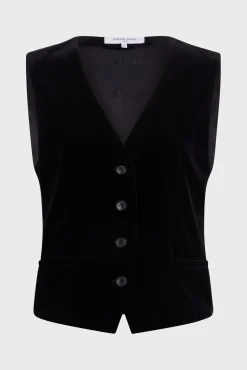 Velvet sleeveless jacket - MAIA
