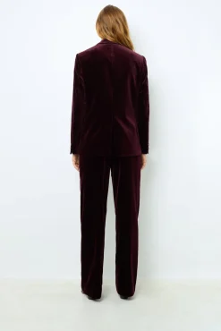 Velvet straight blazer - MAEVA