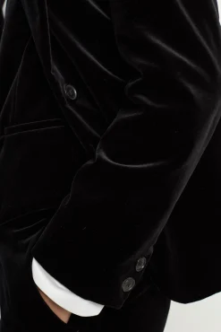 Velvet straight blazer - MAEVA