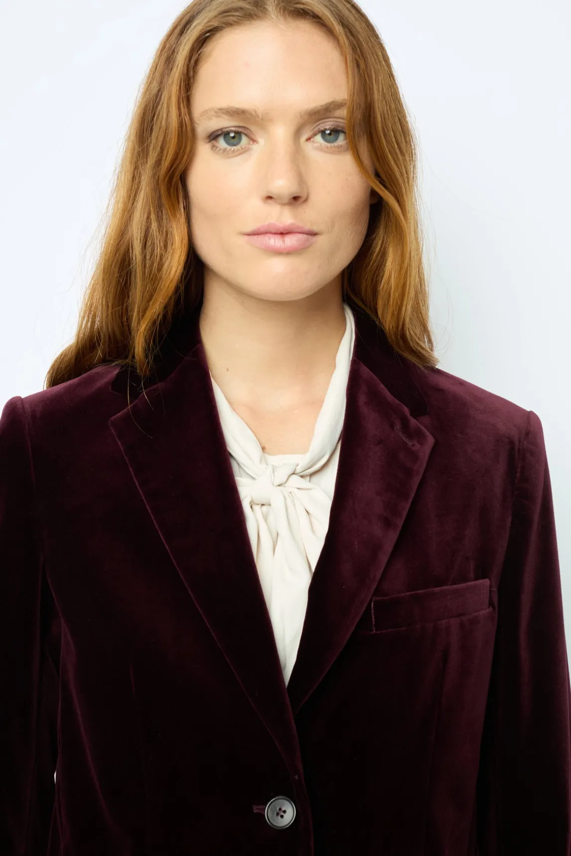 Velvet straight blazer - MAEVA