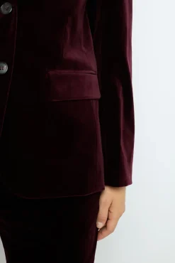 Velvet straight blazer - MAEVA