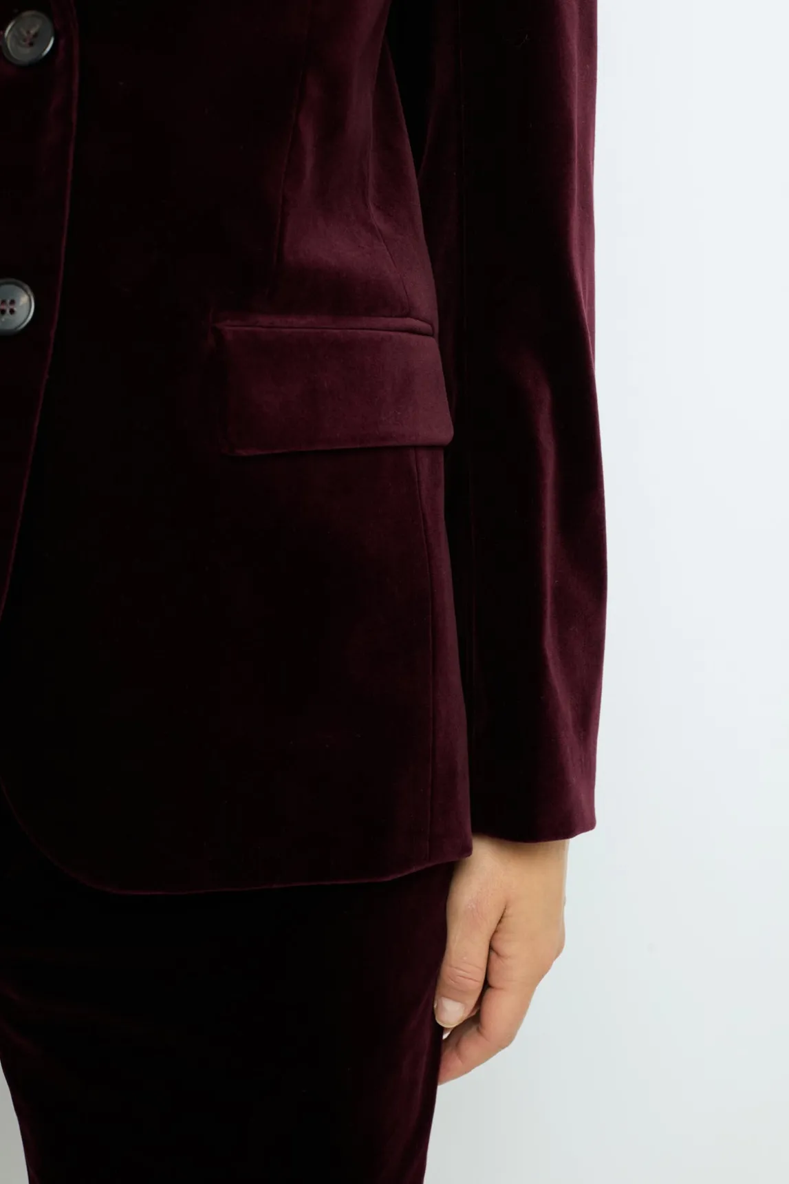 Velvet straight blazer - MAEVA