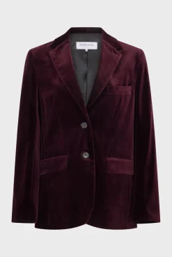 Velvet straight blazer - MAEVA