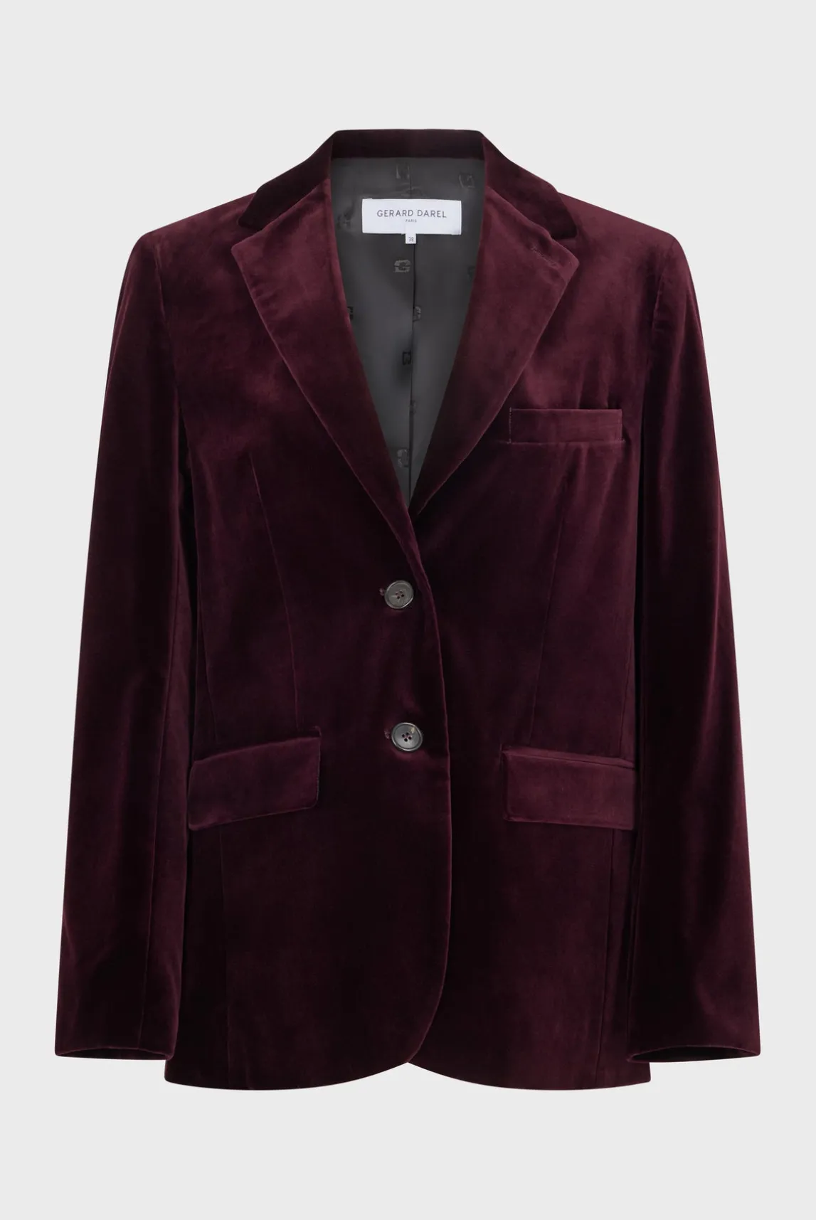 Velvet straight blazer - MAEVA