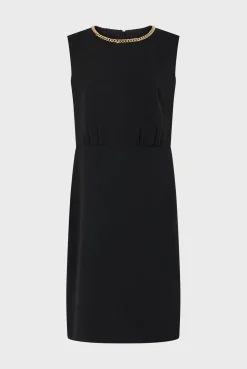 Waisted dress with gold chain - SAYANNA