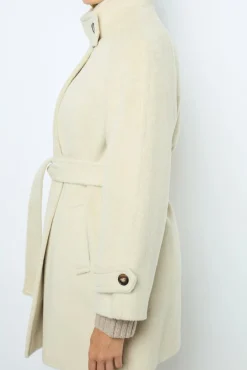 Waisted mid-length coat - LOUISE