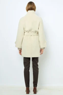 Waisted mid-length coat - LOUISE
