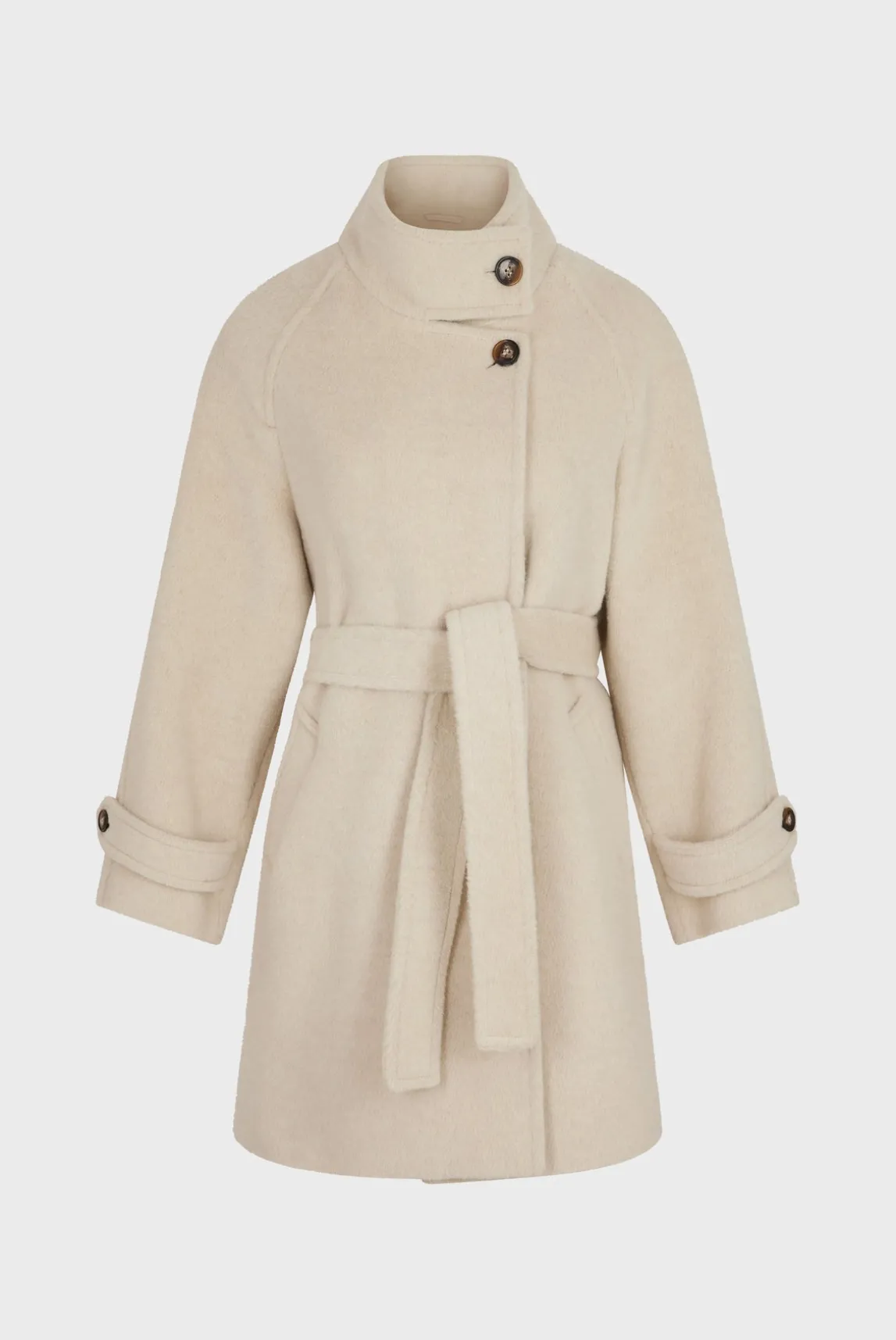 Waisted mid-length coat - LOUISE