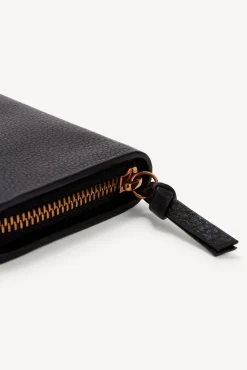 Walletin grainy leather metallic inside- WALLET