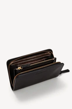 Walletin grainy leather metallic inside- WALLET