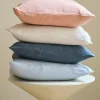 Washed linen pillowcase - midnight blue