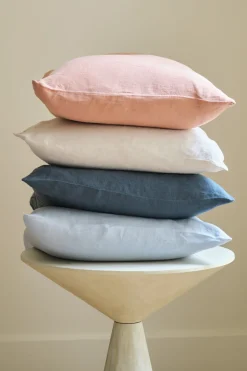 Washed linen pillowcase - midnight blue