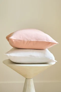 Washed linen pillowcase - white
