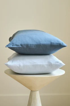 Washed linen pillowcase - midnight blue