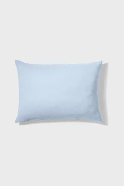 Washed linen pillowcase - sky blue