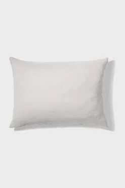 Washed linen pillowcase - pearl grey