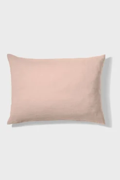 Washed linen pillowcase - antique rose