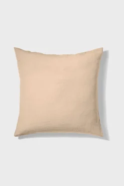 Washed linen pillowcase - light brown