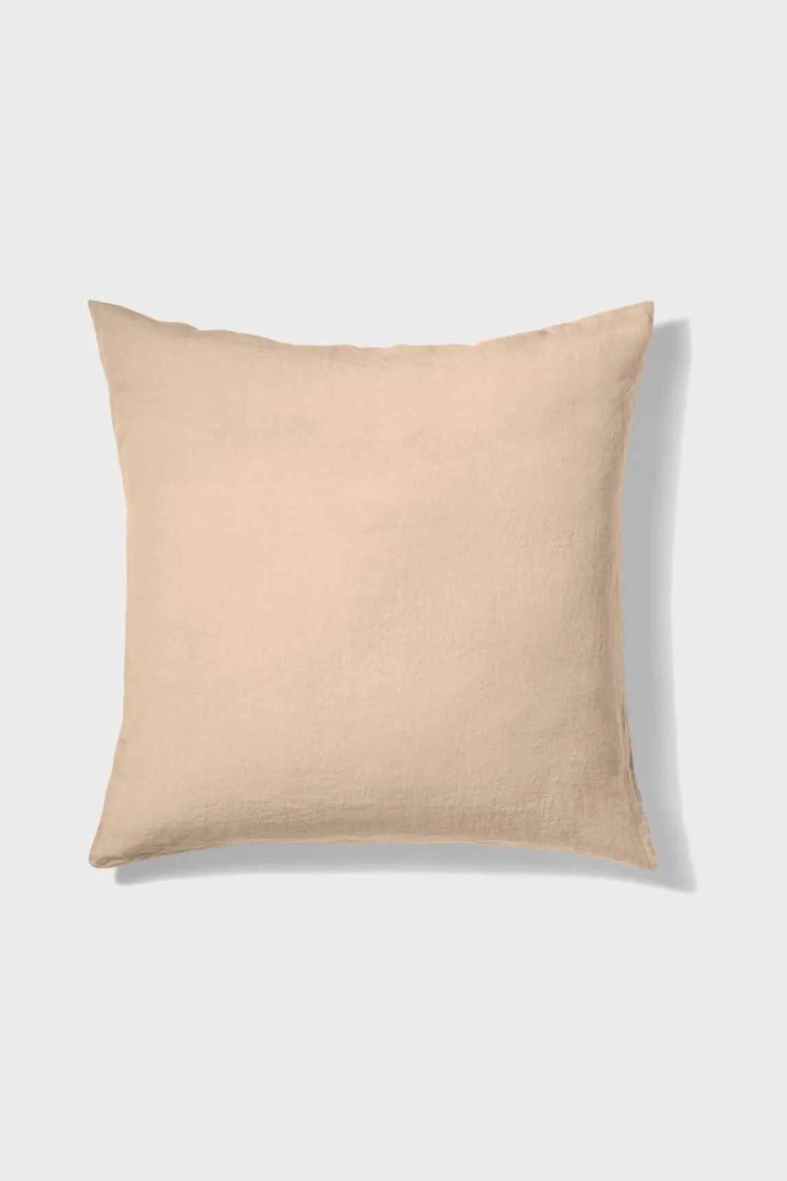 Washed linen pillowcase - light brown