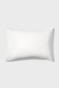 Washed linen pillowcase - white