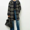 Wide check coat - LEONETTE