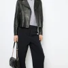 Wide-leg pants with elasticated waist - NELLY