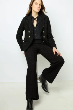 Wide-leg tweed pants - NADINE