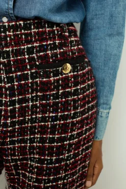 Wide-leg tweed pants -NARIME