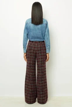 Wide-leg tweed pants -NARIME