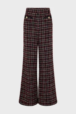Wide-leg tweed pants -NARIME