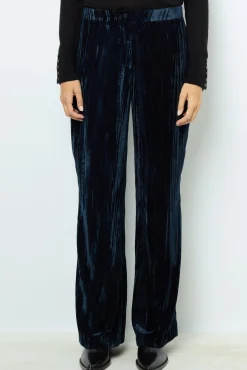 Wide-leg velvet pants - NORIA