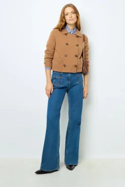 Wool and cashmere double-breasted cardigan - JIHANNE