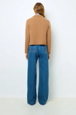 Wool and cashmere double-breasted cardigan - JIHANNE