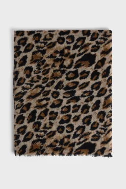 Wool and cashmere leopard scarf - DANY