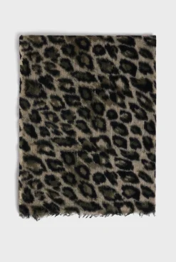 Wool and cashmere leopard scarf - DANY