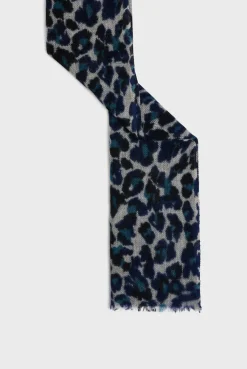 Wool and cashmere leopard scarf - DANY